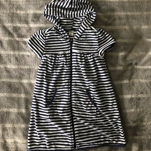 Navy and white Swim Cover up